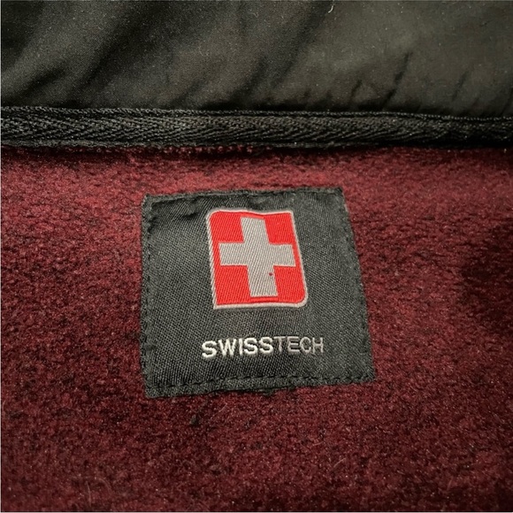 Swiss Tech Men’s Burgundy Red Full Zip Jacket Large L 42/44 - Picture 7 of 9